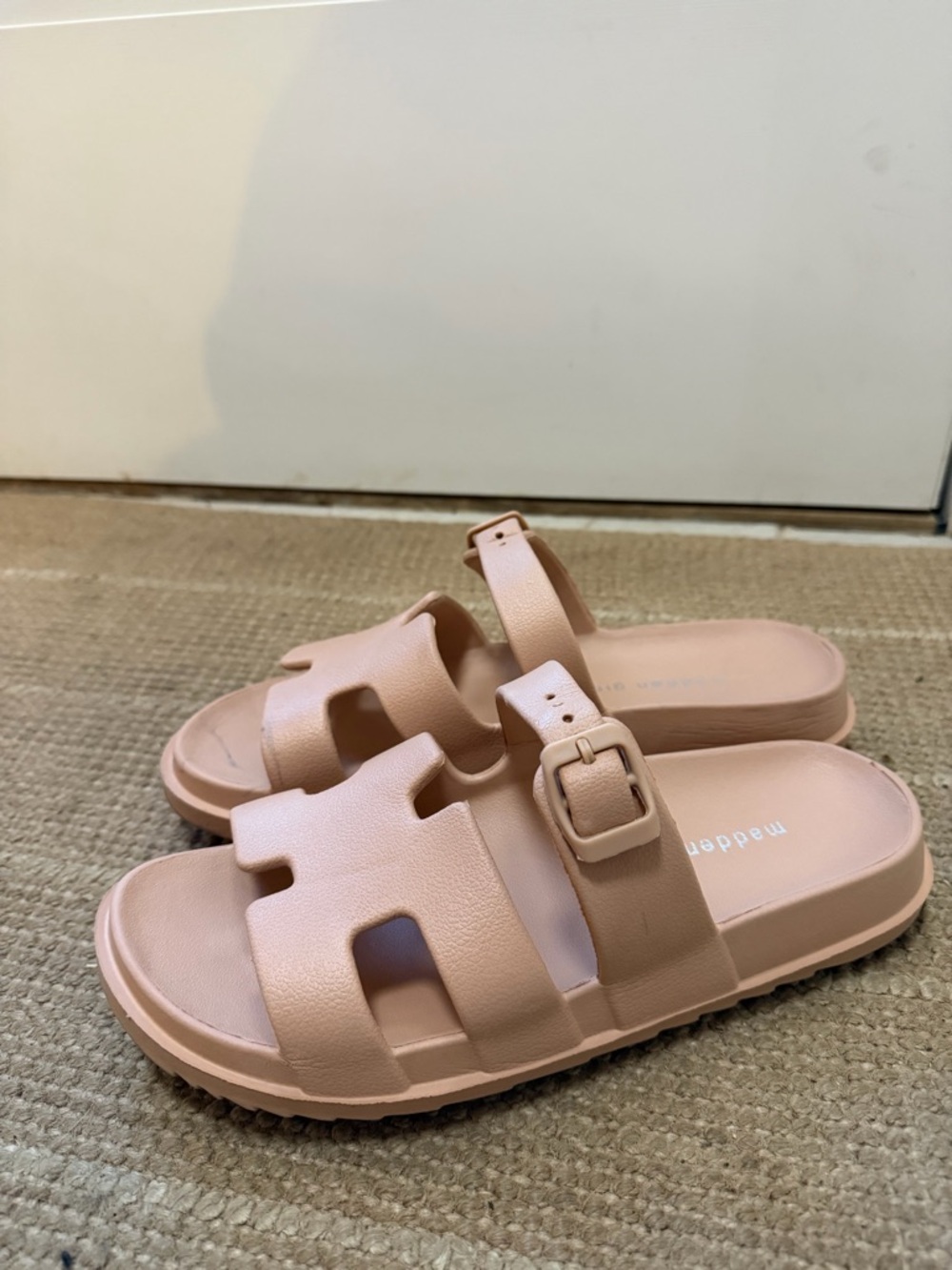 Madden Girl Blush Pink Slide Sandals